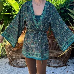 Handmade recycled sari kimono